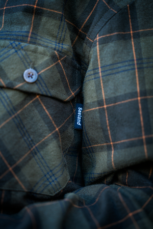 Glen Junior Flanellskjorte – Pine Green/Dark Navy Check – Seeland