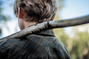 Glen Junior Flanellskjorte – Pine Green/Dark Navy Check – Seeland