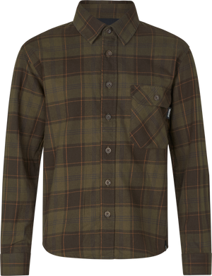 Glen Junior Flanellskjorte – Pine Green/Dark Navy Check – Seeland