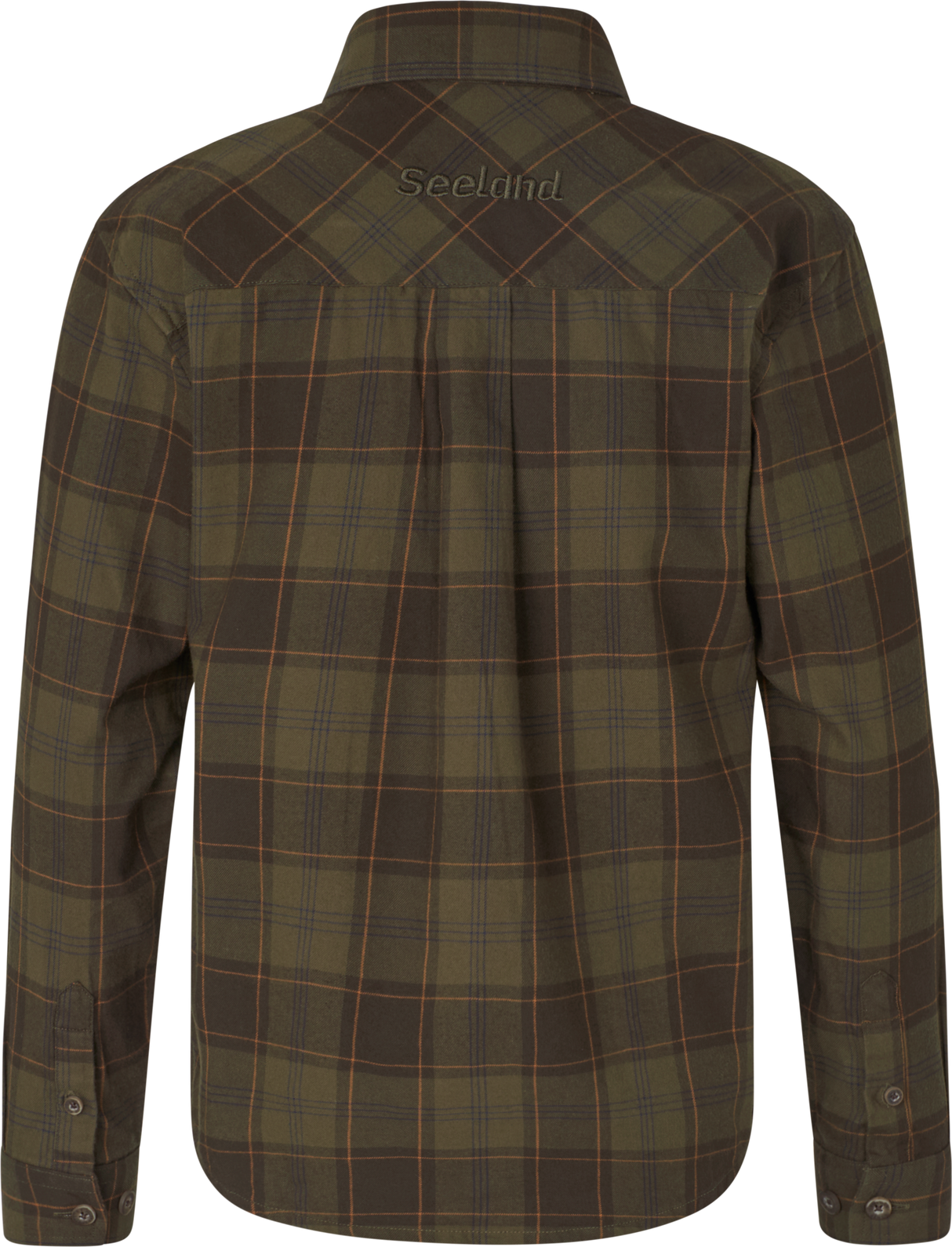 Glen Junior Flanellskjorte – Pine Green/Dark Navy Check – Seeland