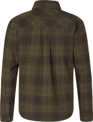 Glen Junior Flanellskjorte – Pine Green/Dark Navy Check – Seeland