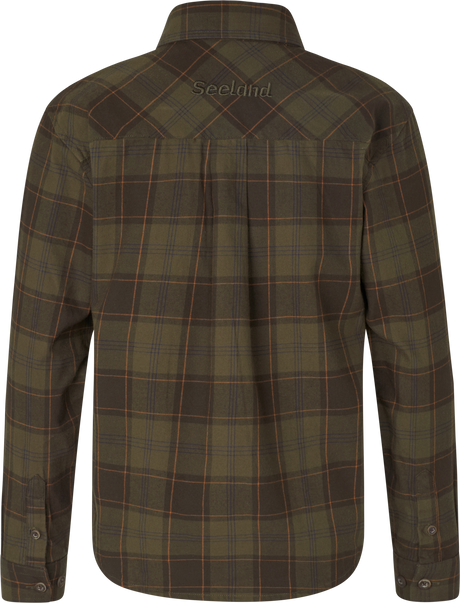 Glen Junior Flanellskjorte – Pine Green/Dark Navy Check – Seeland