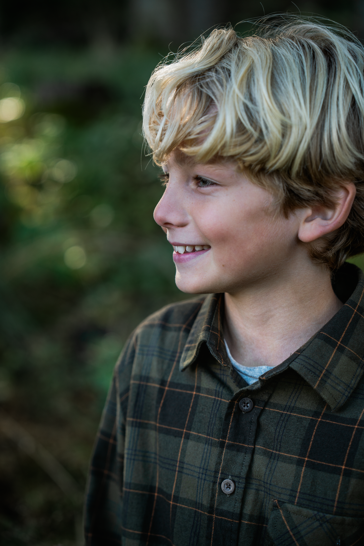 Glen Junior Flanellskjorte – Pine Green/Dark Navy Check – Seeland