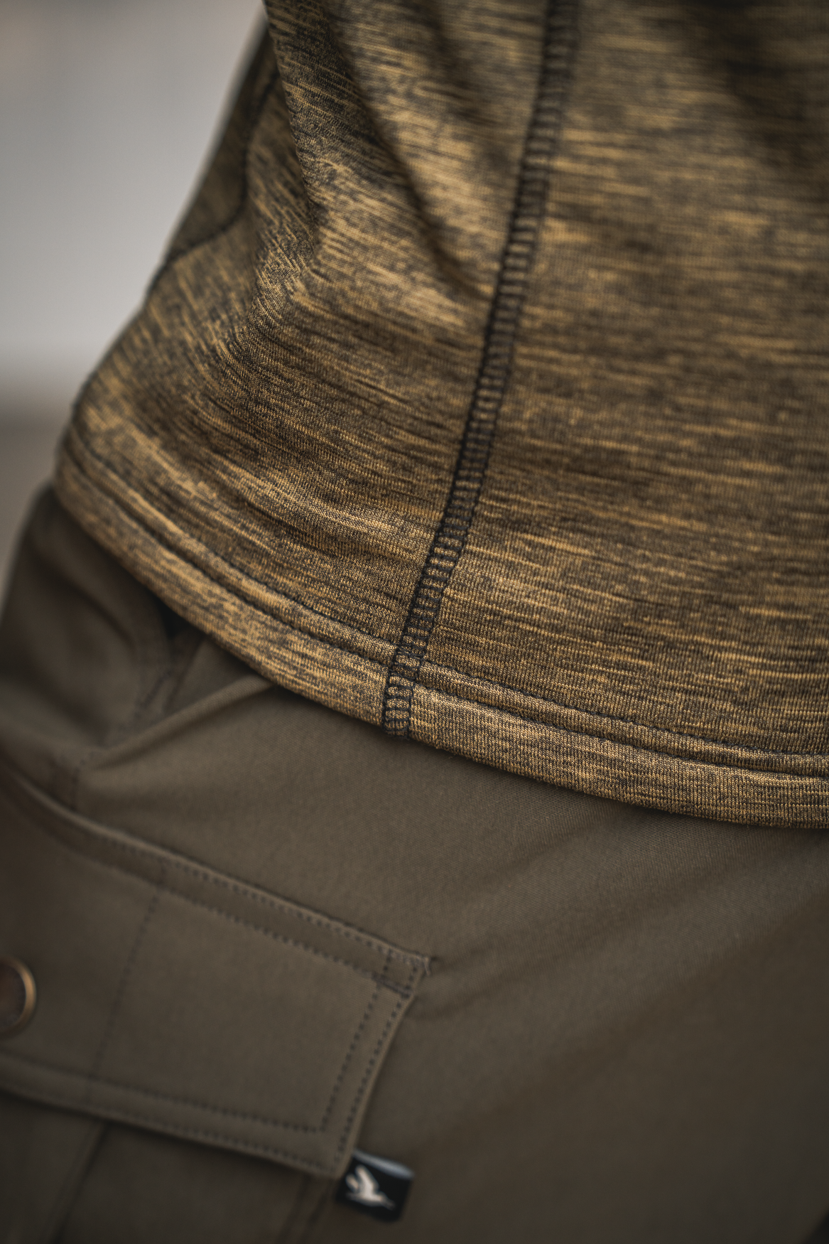 Peak T-skjorte Pine Green Melange – Seeland