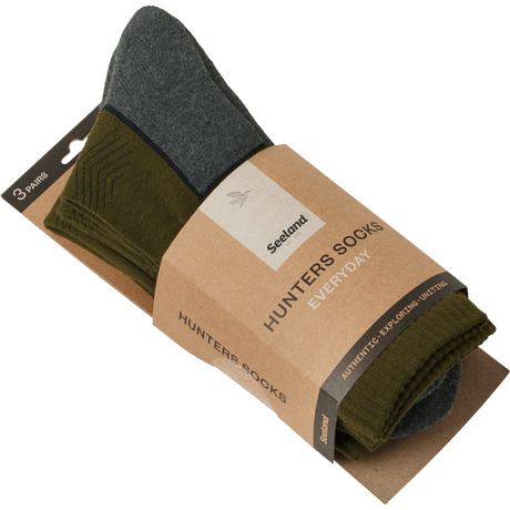 Field Sokker - 3-pakning Pine Green/Dark Grey – Seeland