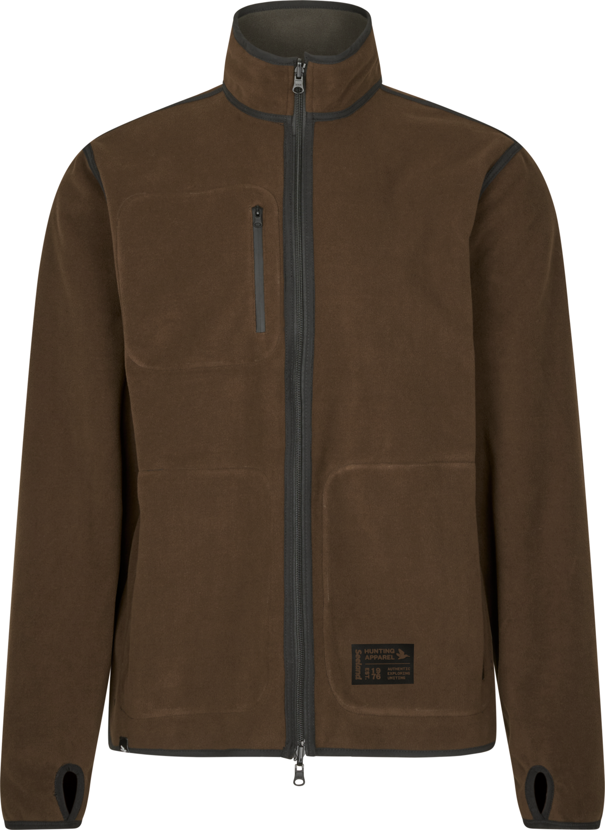 Rogue Solid vendbar fleecejakke – Grizzly Brown/Demitasse Brown – Seeland