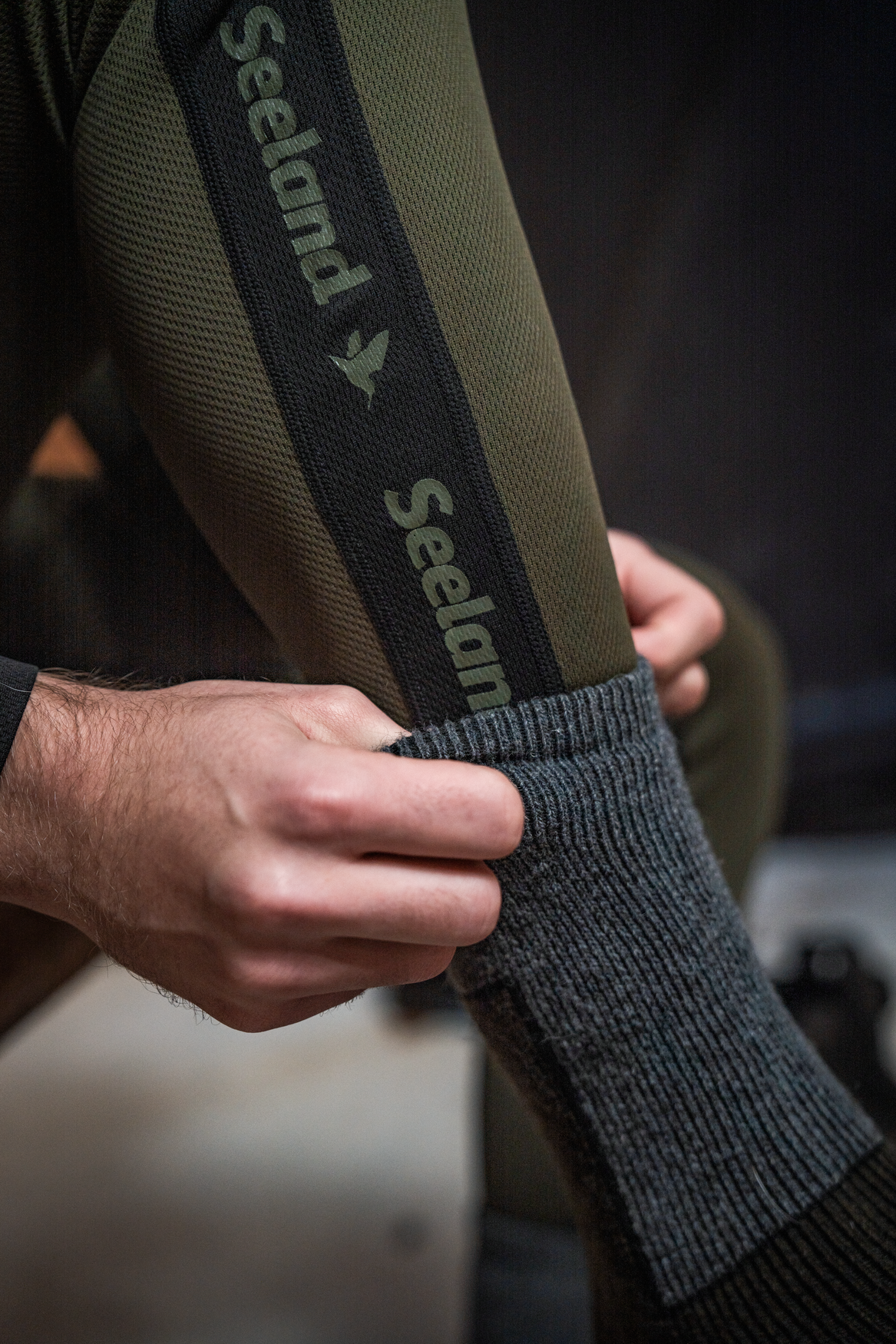 Field Thermo sokker – 2-pakning – Pine Green Melange/Grå Melange – Seeland