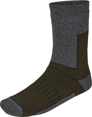 Field Thermo sokker – 2-pakning – Pine Green Melange/Grå Melange – Seeland