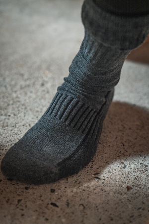 Field Heavy Merino Sokker - Gråmelert/Svart – Seeland