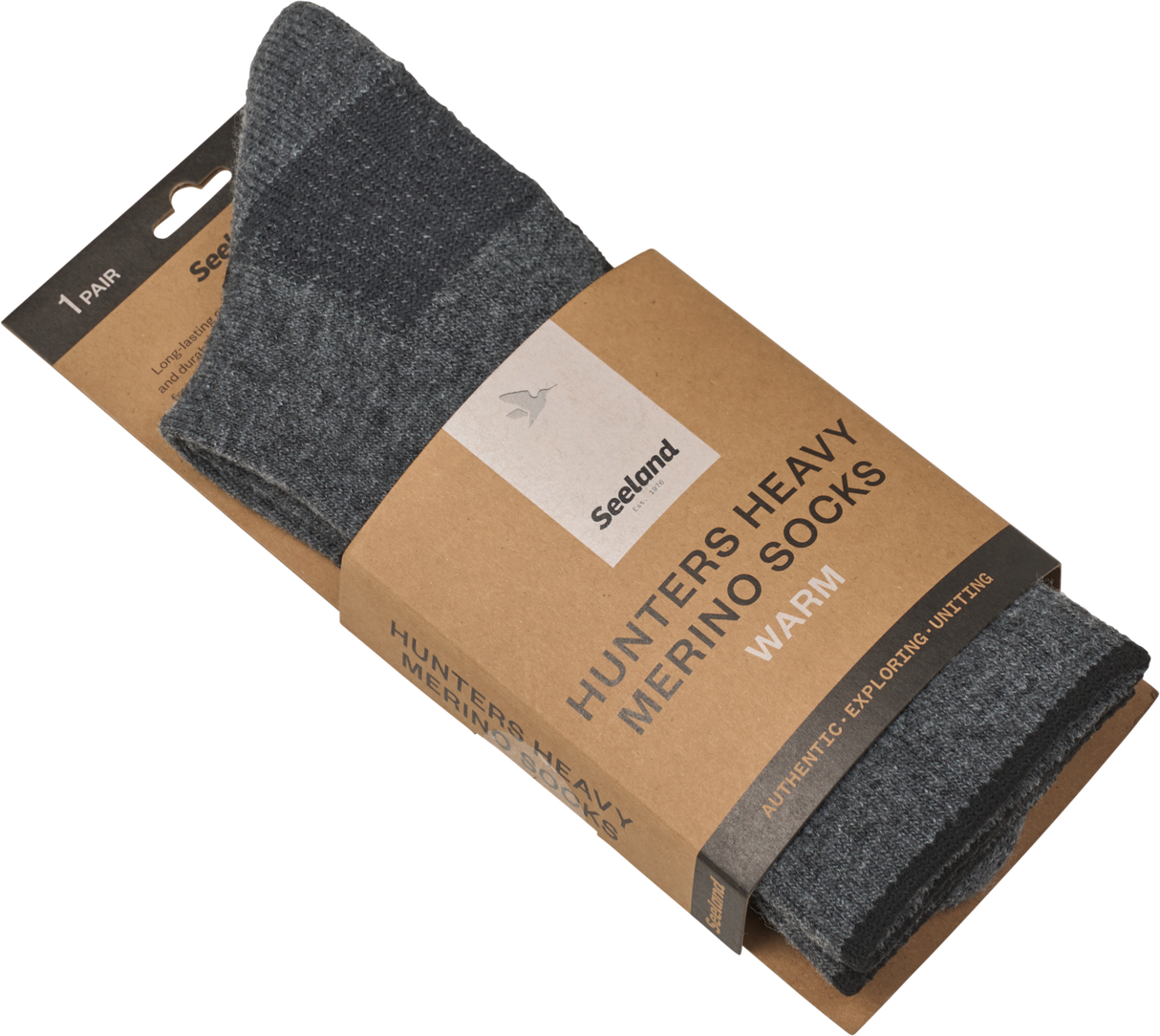 Field Heavy Merino Sokker - Gråmelert/Svart – Seeland
