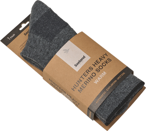 Field Heavy Merino Sokker - Gråmelert/Svart – Seeland