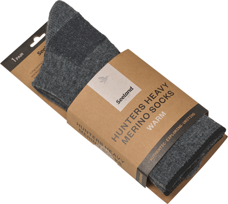 Field Heavy Merino Sokker - Gråmelert/Svart – Seeland