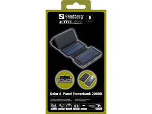 Solcellelader 6 Paneler 20000 mAh – Sandberg