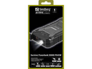 Survivor Powerbank USB-C 20.000 mAh – Sandberg