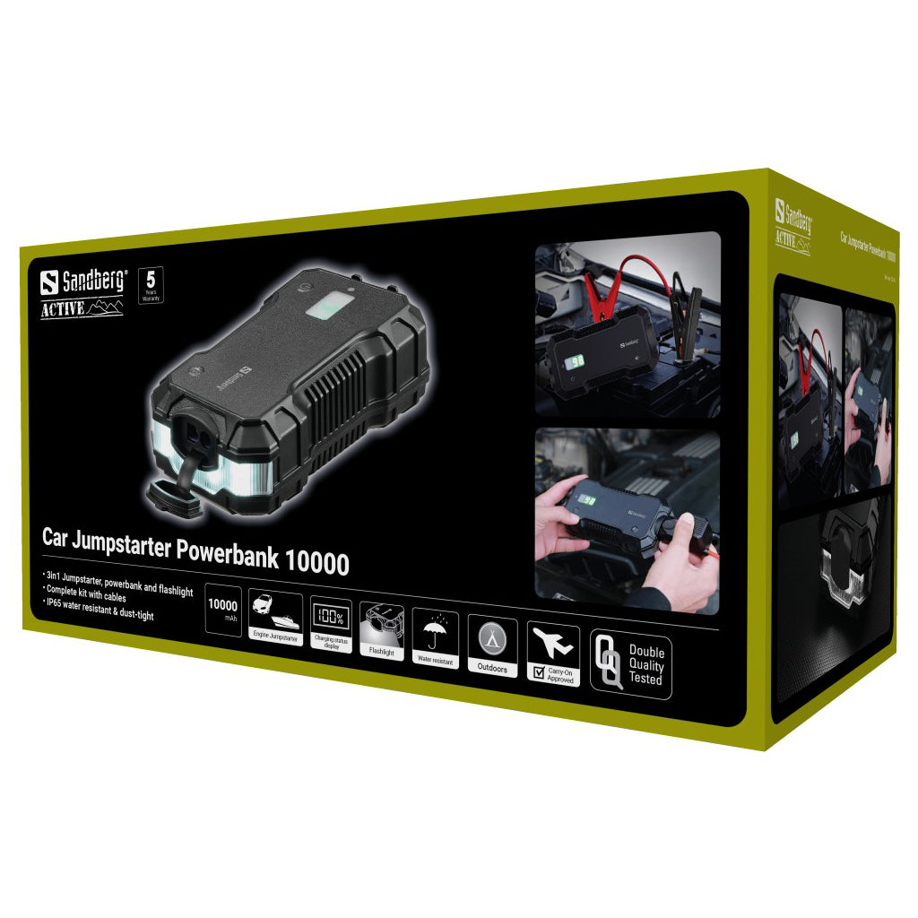 Startbooster og Powerbank 10000 – Sandberg