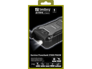 Survivor Powerbank USB-C 27.000 mAh – Sandberg