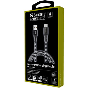 Survivor USB-C - USB-A Ladekabel – Sandberg