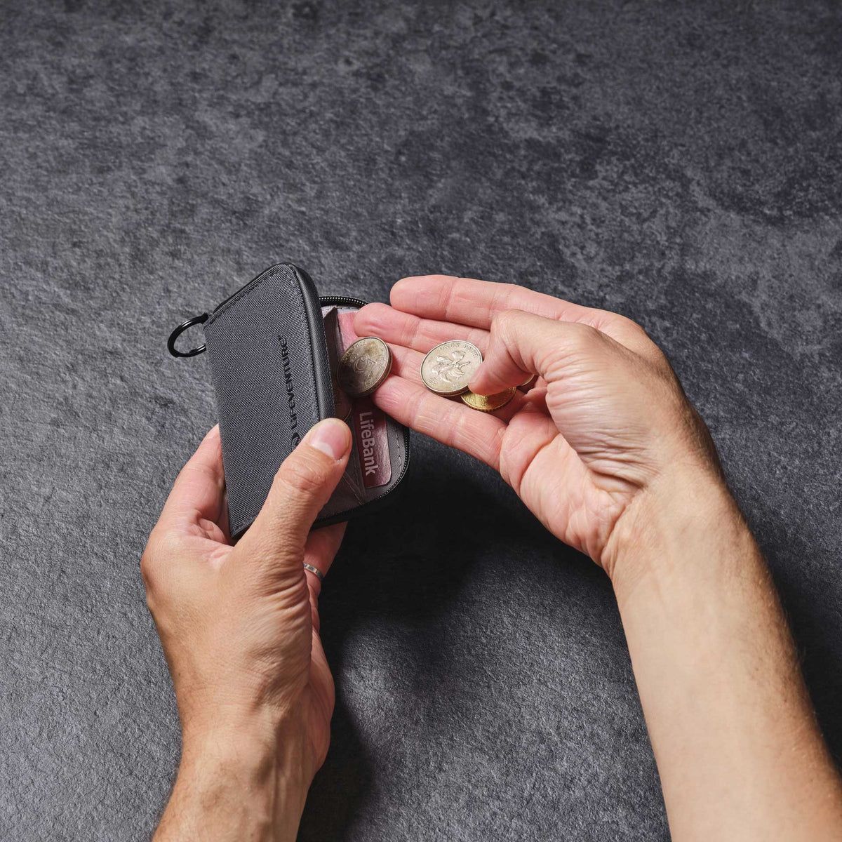 RFiD Myntlommebok, Resirkulert, Grå – Life Venture