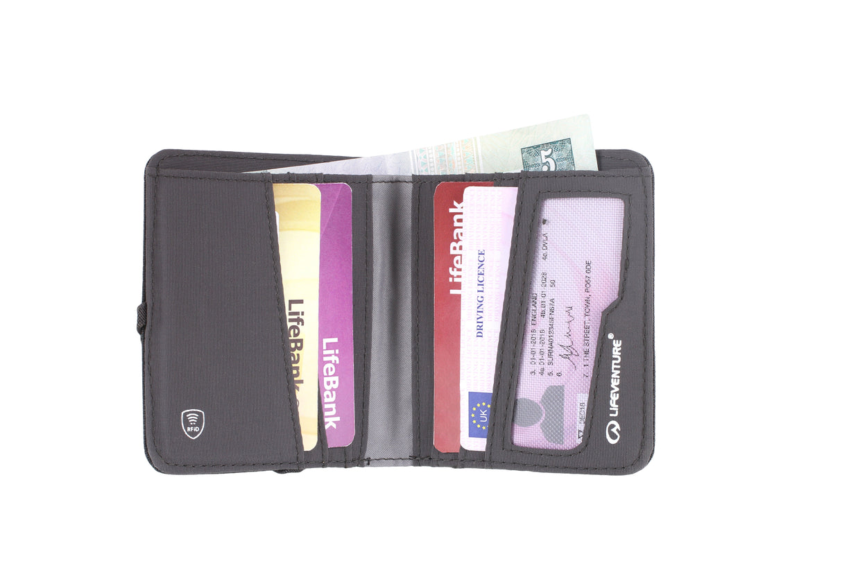 RFID kompakt lommebok, resirkulert, Grå – Life Venture