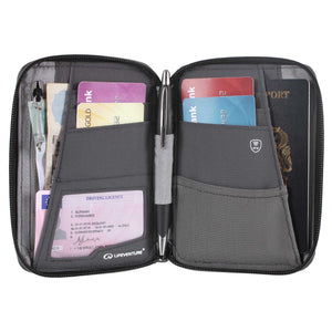 RFID Mini reiselommebok, resirkulert, Olive – Life Venture