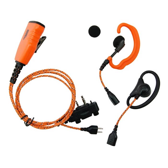 ProHunt Basic 2 jakt радиопakke Orange – Dansk versjon. Radio + Headset + Lang antenne – Icom