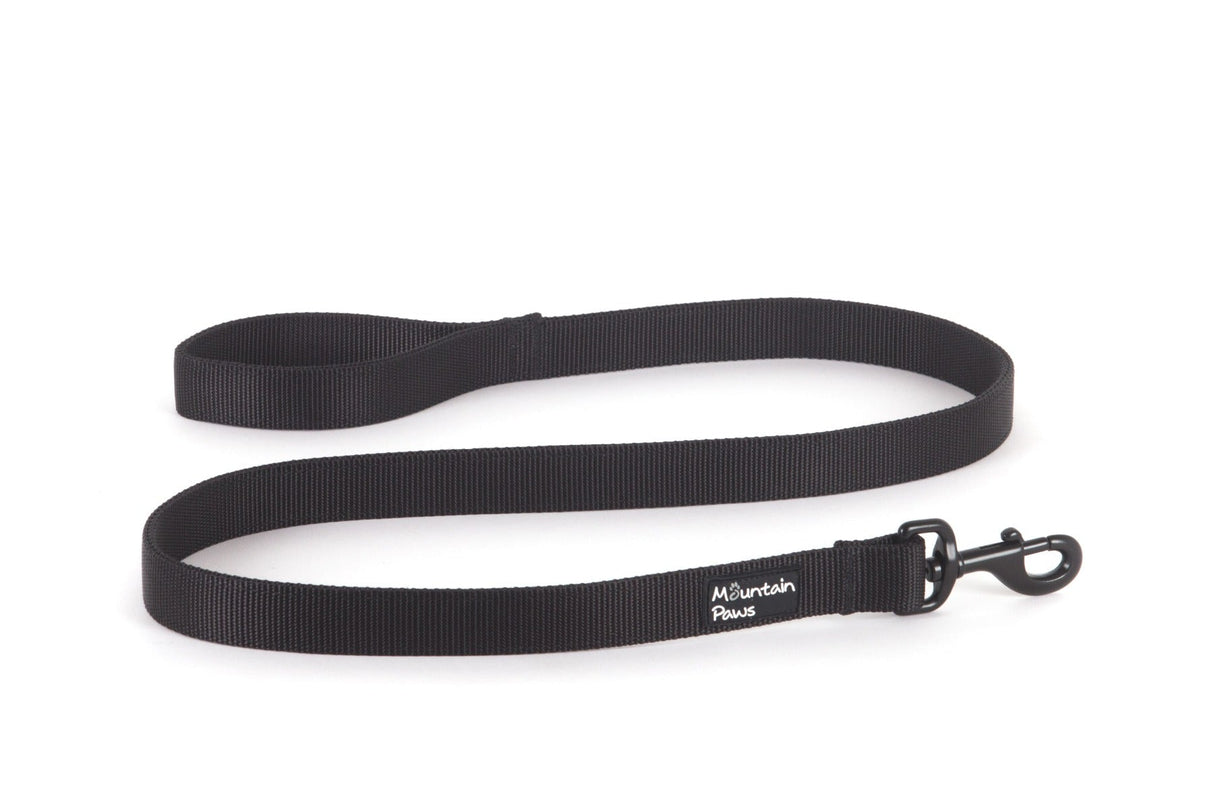 Ekstra robust hundebånd, Svart – Mountain Paws