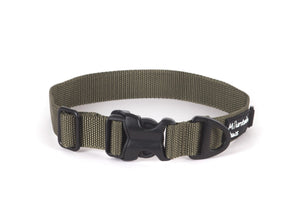 Ekstra slitesterkt hundehalsbånd, Medium, Olive – Mountain Paws