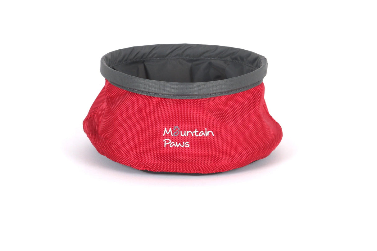 Sammenleggbar vannskål til hund, Rød – Mountain Paws
