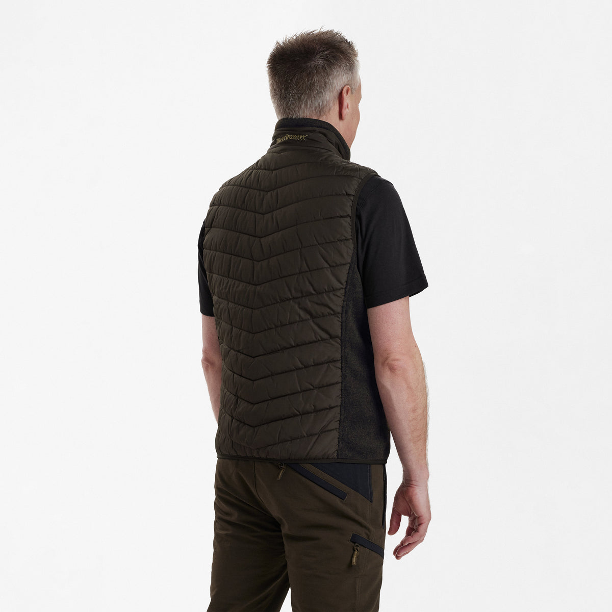 Moor Vattert Vest Med Strikk - Brun – Deerhunter