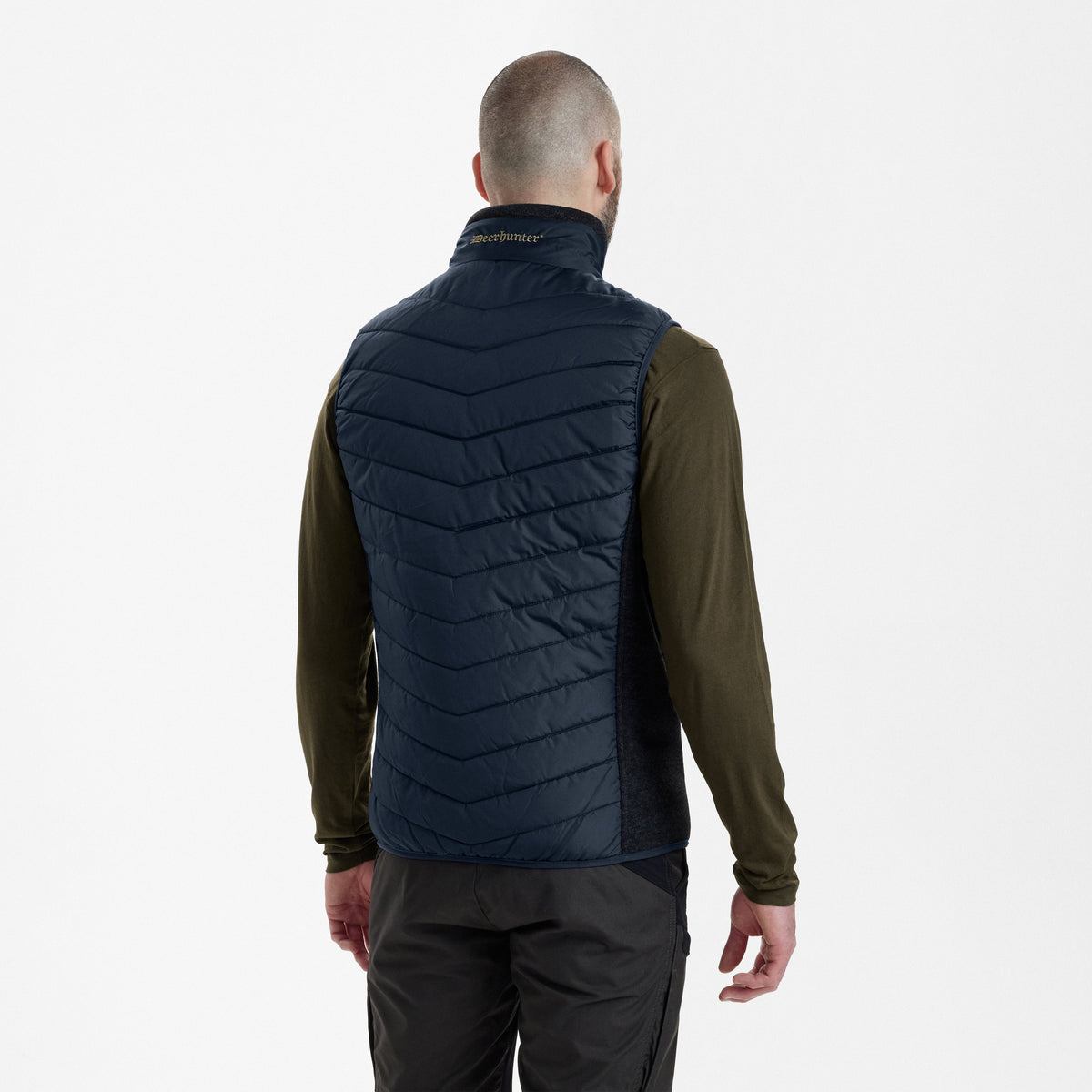 Moor Vattert Vest Med Strikk - Blå – Deerhunter