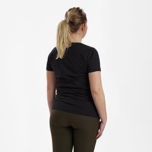 T-skjorte Dame med logo Svart – Deerhunter