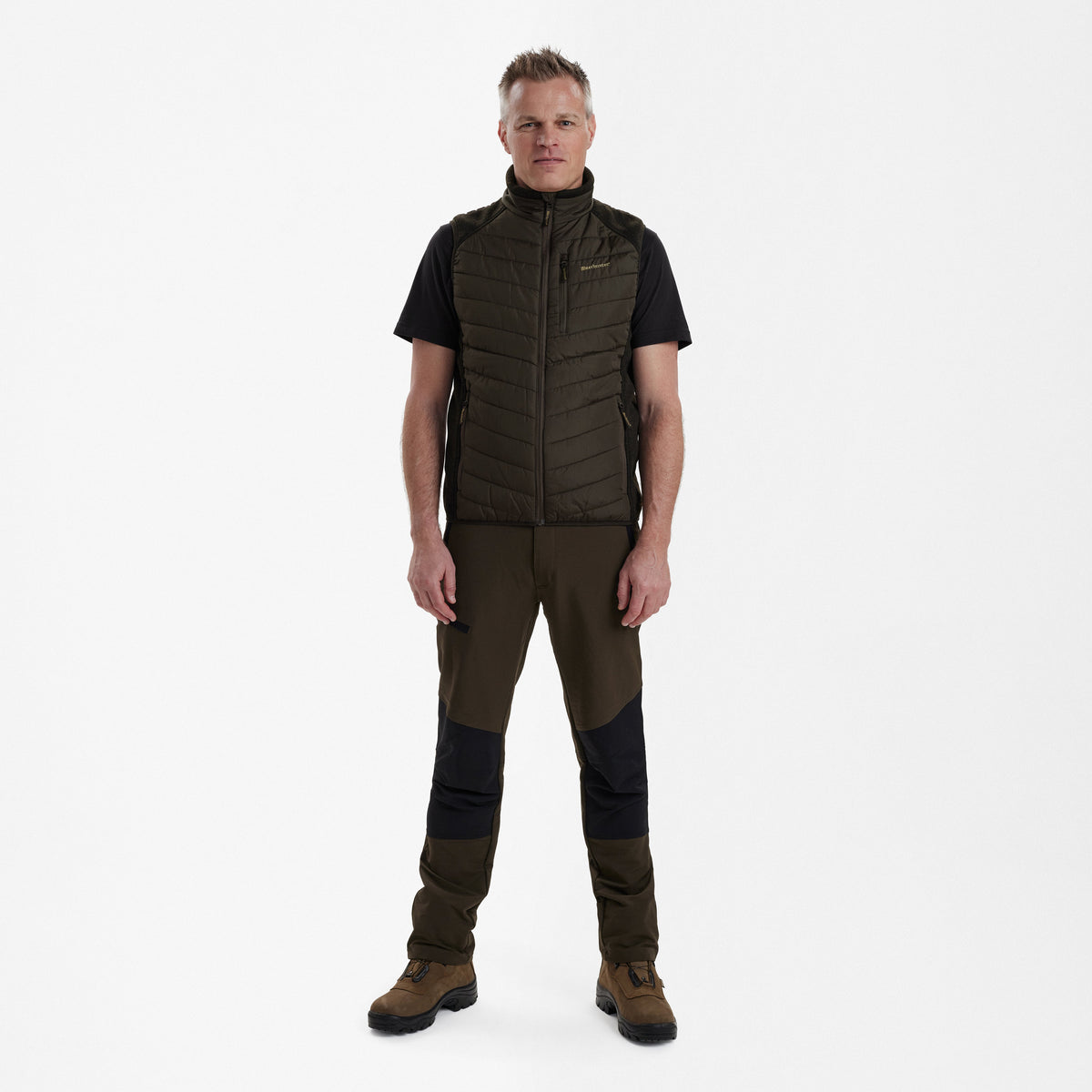 Moor Vattert Vest Med Strikk - Brun – Deerhunter