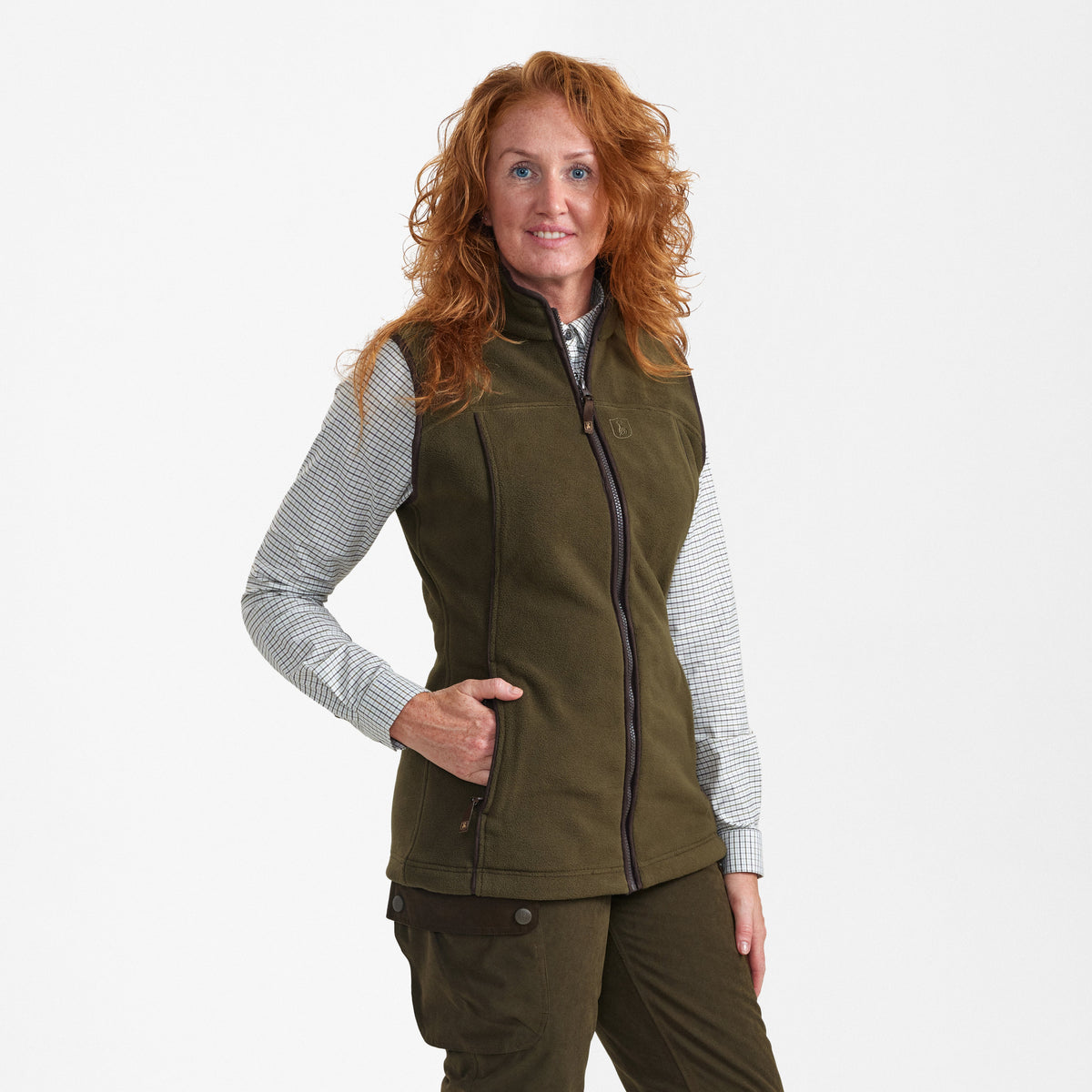 Lady Eagle Fleecevest Tarmac Green – Deerhunter