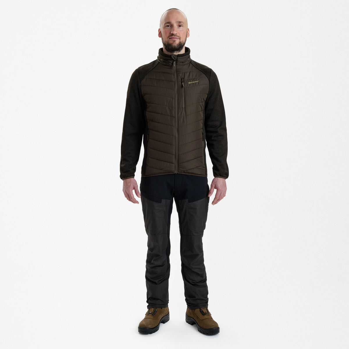 Moor Vattert Jakke Med Strikk - Brown – Deerhunter