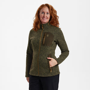 Lady Sarek Strikkejakke - Olive – Deerhunter