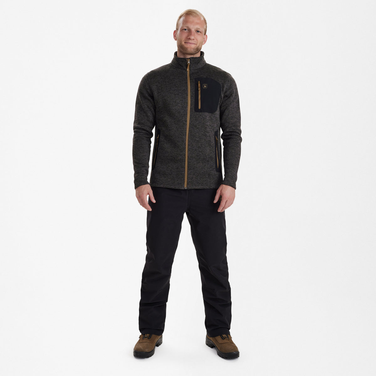 Sarek Strikkejakke - Dark Grey – Deerhunter