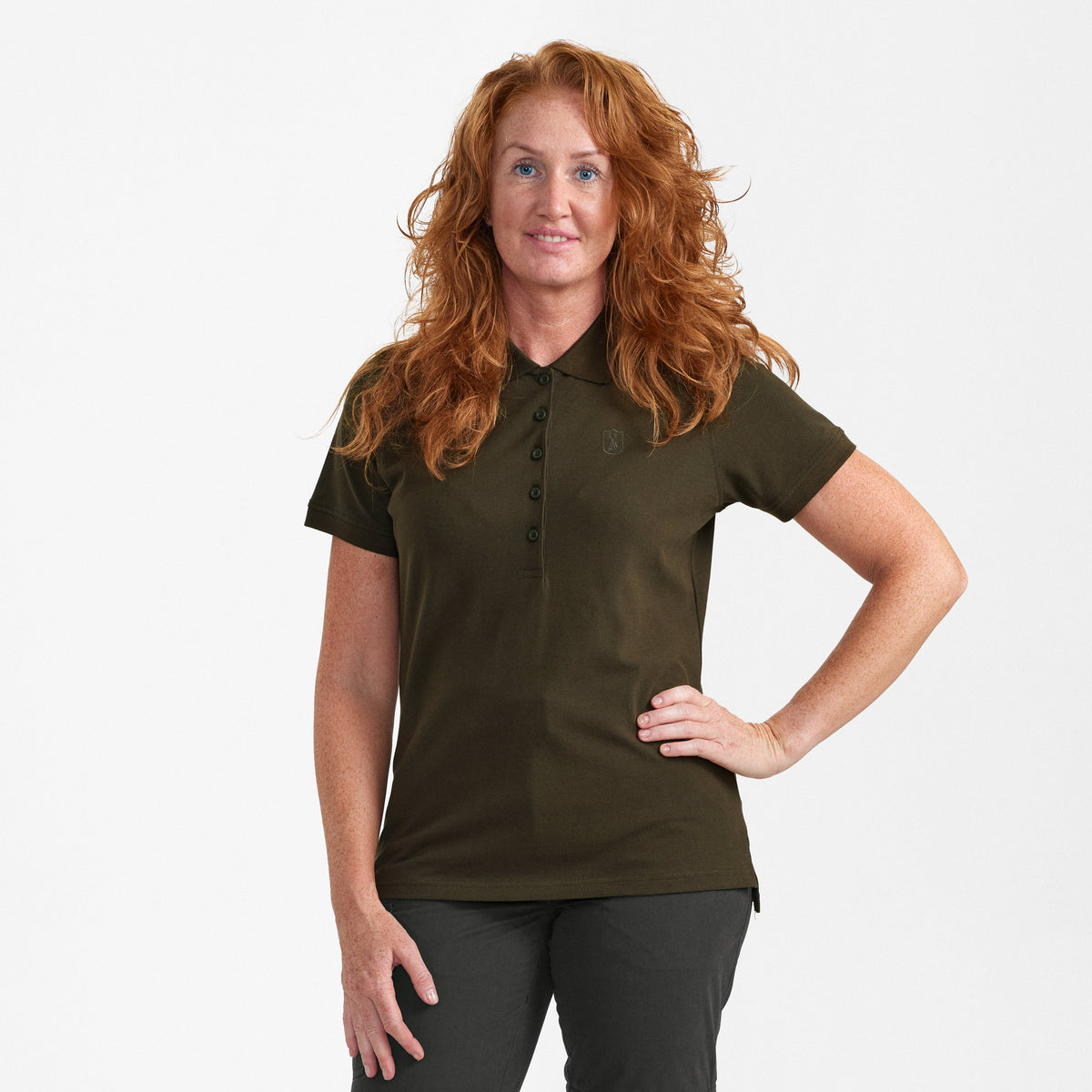 Lady Harriet Poloskjorte Deep Green – Deerhunter