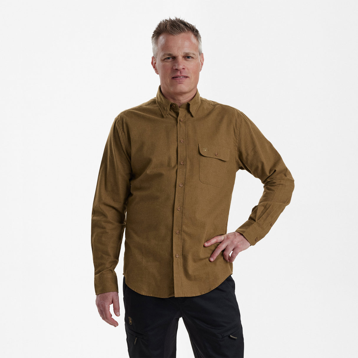 Liam skjorte Ocher Brown – Deerhunter