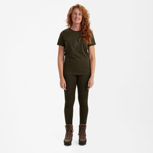 Lady T-skjorte med logo Fallen Leaf – Deerhunter