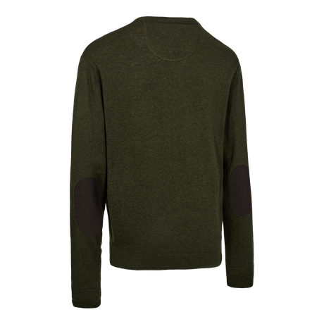 Harrington Strikkegenser Med V-Hals - Forest Ember Melange – Deerhunter