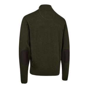 Harrington strikkegenser med glidelåshals – Forest Ember Melange – Deerhunter