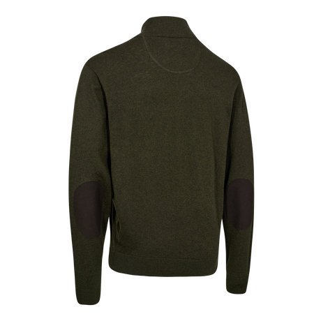 Harrington Strikkegenser Med Glidelås I Halsen - Forest Ember Melange – Deerhunter