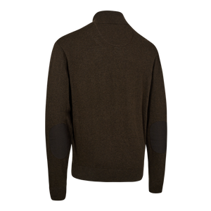 Harrington strikkegenser med glidelåshals – Forest Ember Melange – Deerhunter