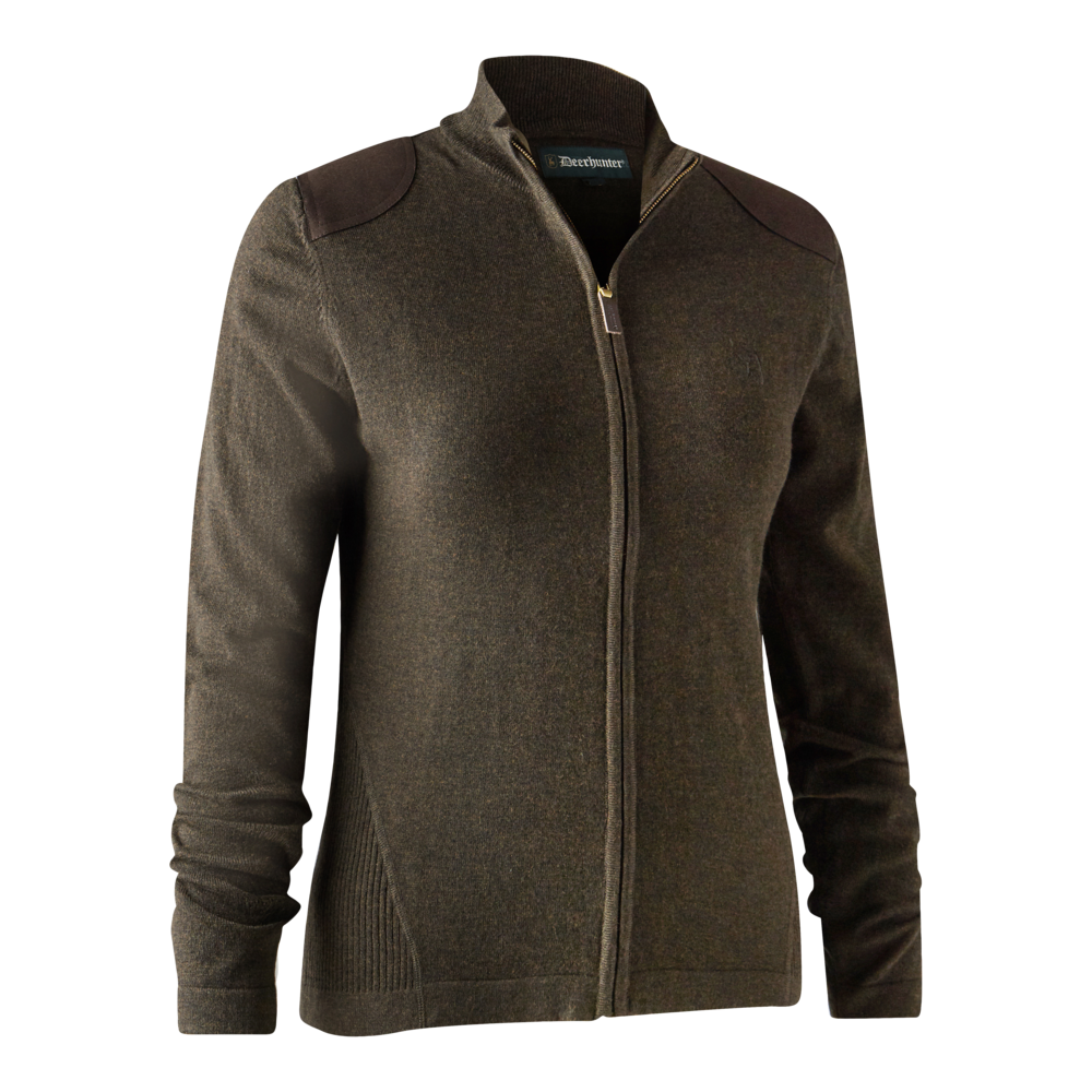 Lady Darlington Strikket Cardigan - Dark Elm – Deerhunter
