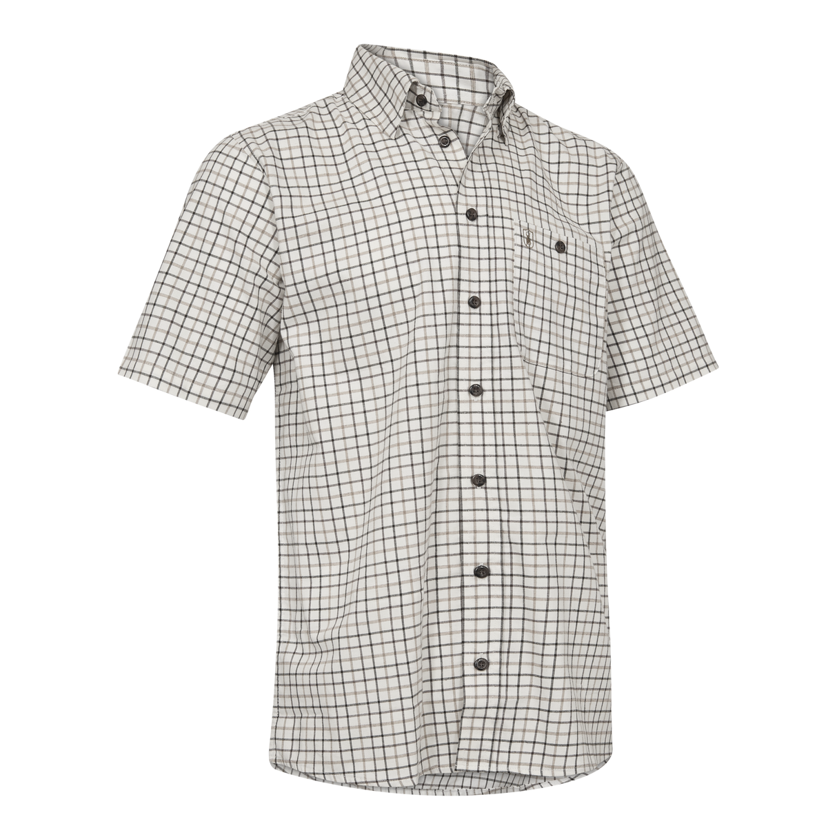 Gavin Skjorte S/S - Beige Check – Deerhunter