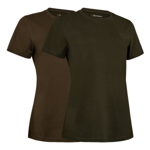 Dame 2-pak T-Skjorter - Fallen Leaf / Timber – Deerhunter