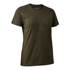 Lady T-skjorte med logo Fallen Leaf – Deerhunter
