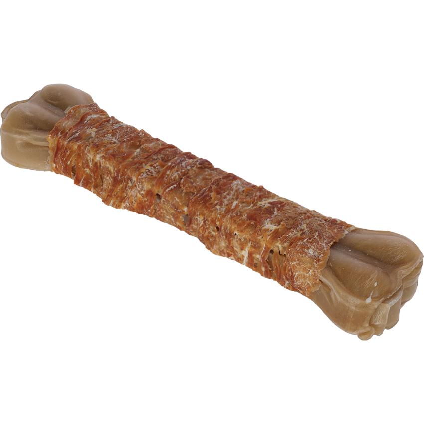 Tyggebein av råhud med kylling, 30 cm, 500 g – Rawhide