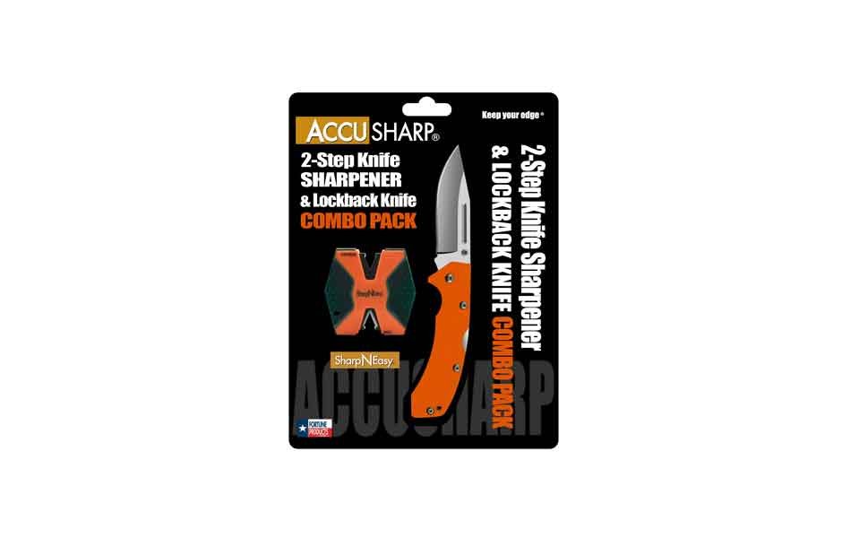 AccuSharp - Foldekniv/Slibersett Oransje m/Lås – Accusharp