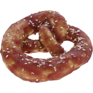 Råhud-pretzel med and, 10x10cm, 75g – Kerbl